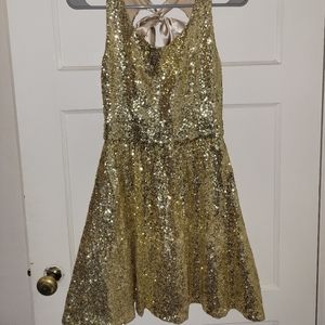 Gold homecoming dress